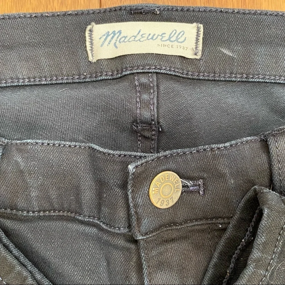 Madewell Skinny Skinny Moto Zipper Ankle Jeans , size 32